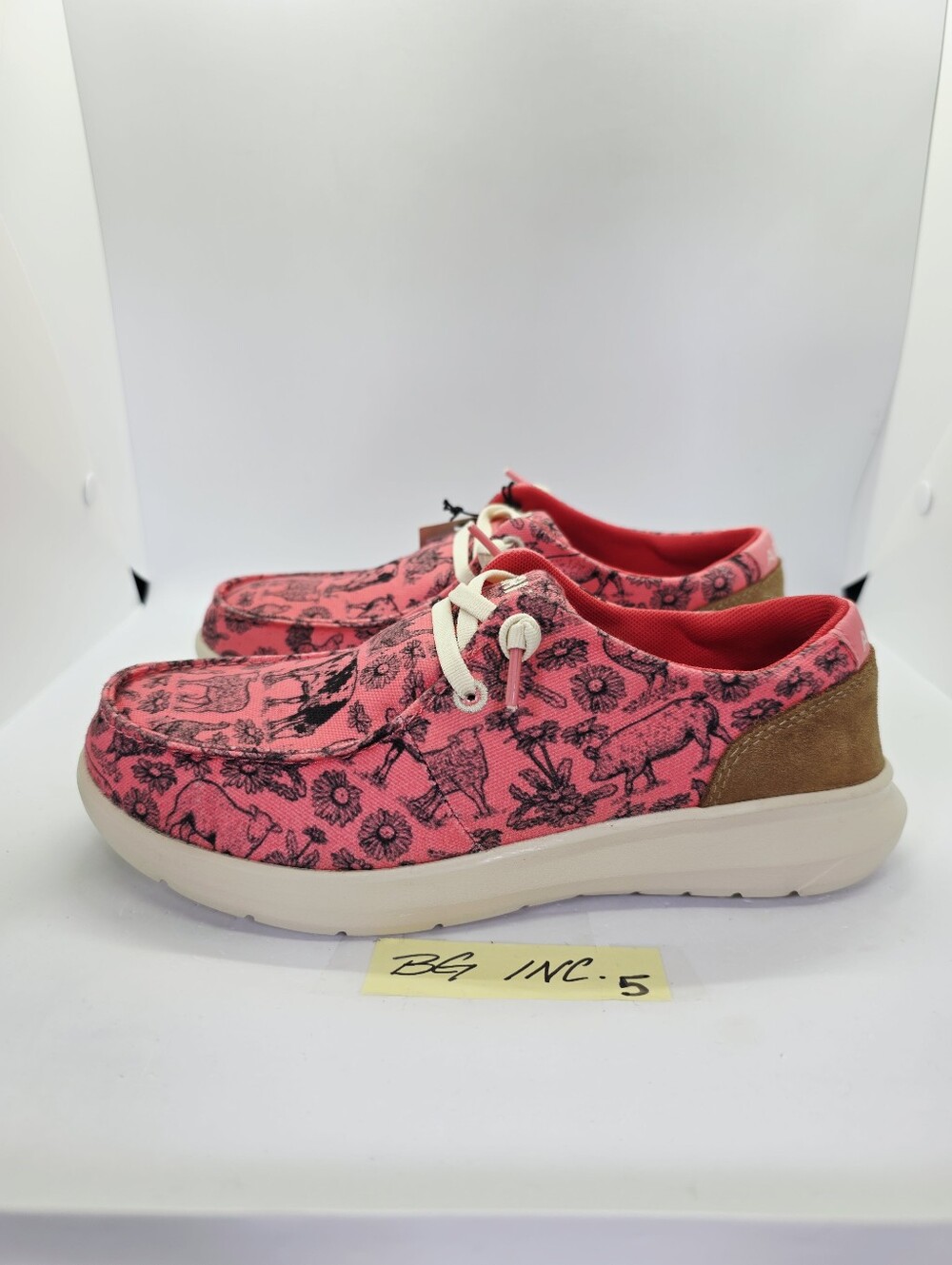 NWT Ariat Hilo Coral Livestock Women's sz 6.5 Pink Animal Print Slip-On Loafer - Picture 5 of 12